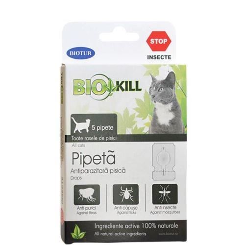 PIPETA ANTIPARAZITARA PISICA BIOKILL 5 PIPETE