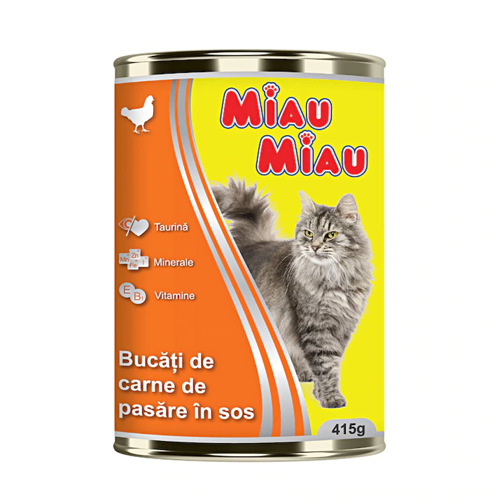 MM MIAU MIAU CONSERVA CU PUI 415G