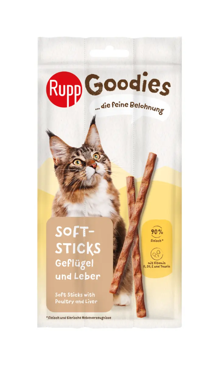 RECOMPENSA PISICA RUPP GOODIES SOFTSTICKS PASARE SI FICAT 6X30GR