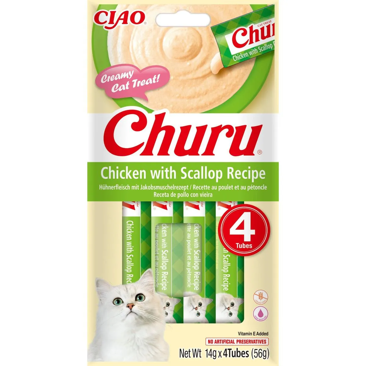 RECOMPENSA PISICA CIAO CHURU CAT PUI CU SCOICI 4X14 GR