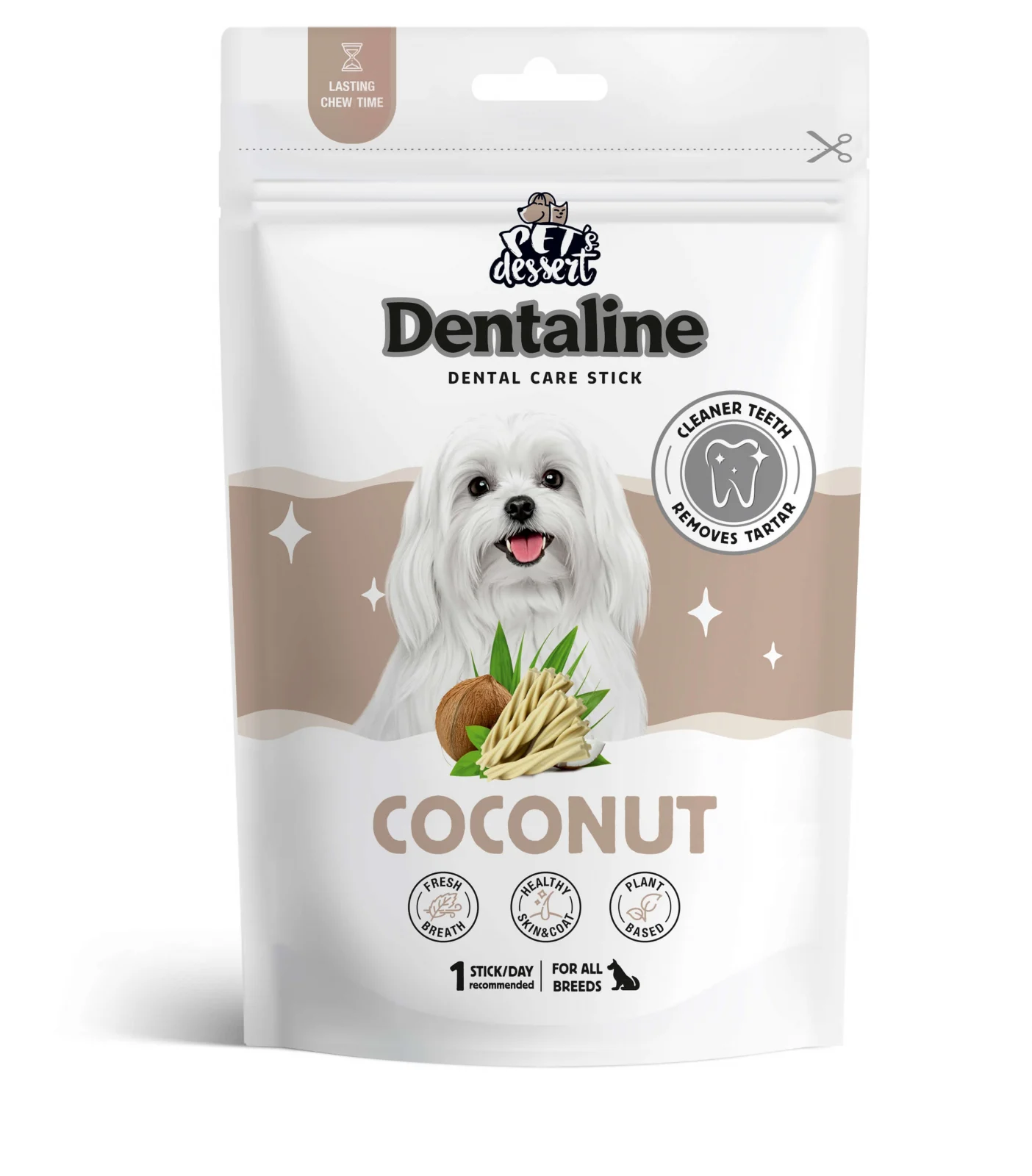 RECOMPENSA CAINE PET'S DESSERT COCOS DENTAL STICK 120GR