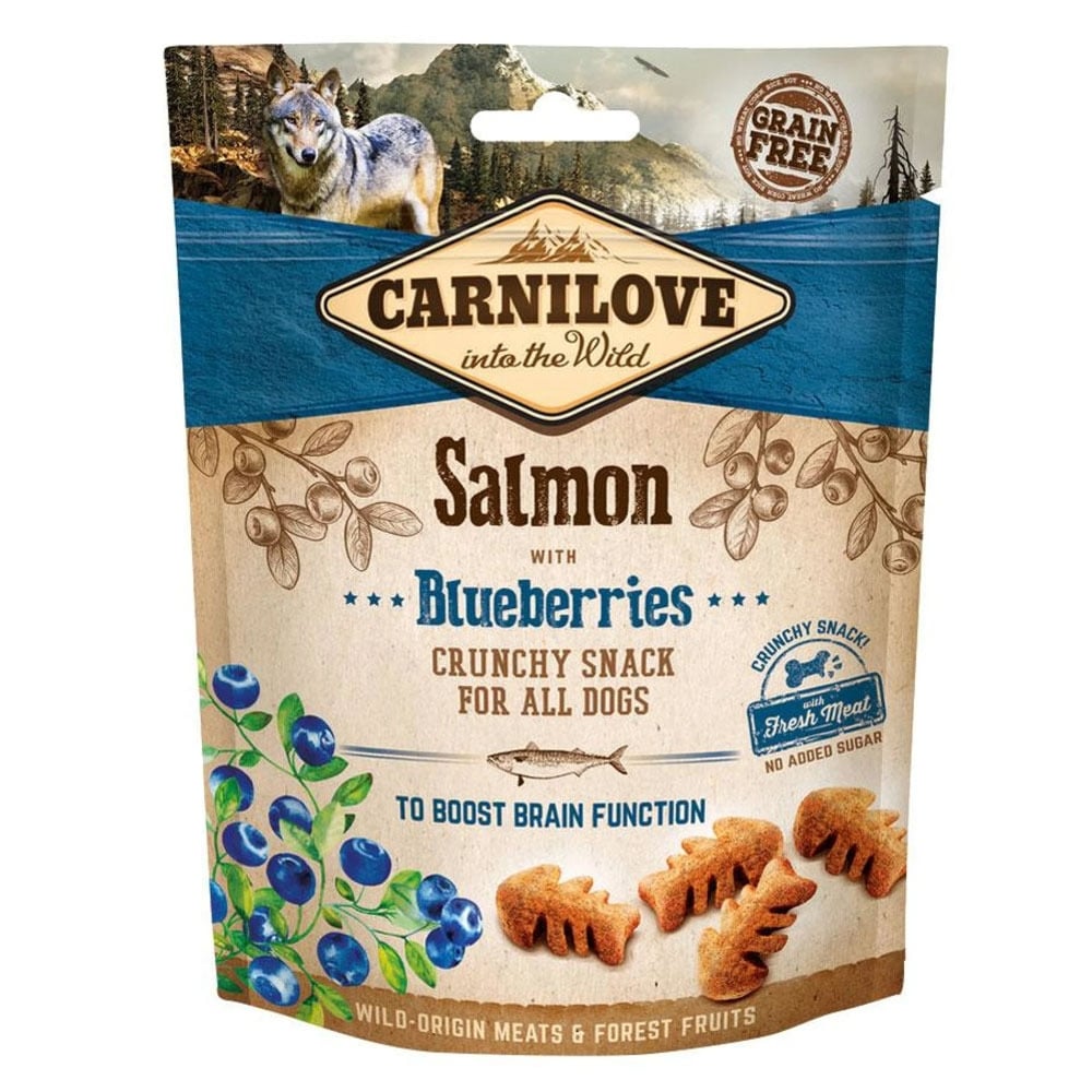 CARNILOVE DOG CRUNCHY SNACK SALMON WITH BLUEBERRIES 200 G