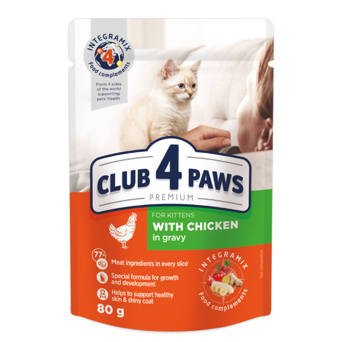 PLIC PISICA CLUB4PAWS ADULT PUI IN SOS 85GR