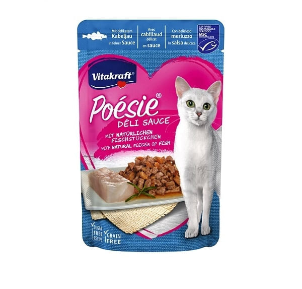 PLIC PISICA VITAKRAFT POESIE COD IN SOS 85G
