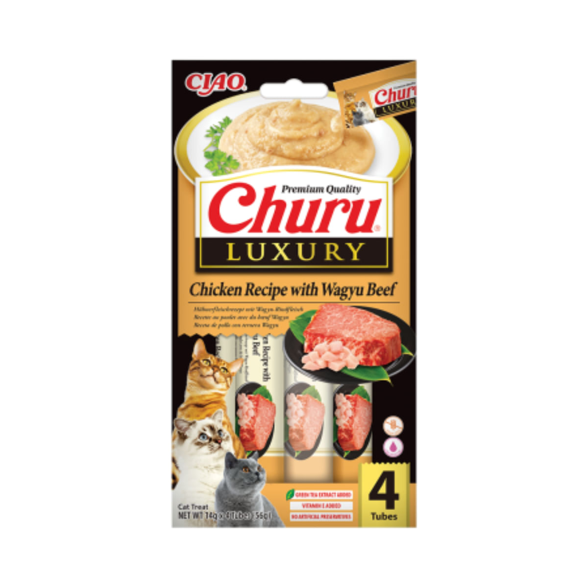 RECOMPENSA PISICA CIAO CHURU LUXURY PUI CU VITA 4X14 GR