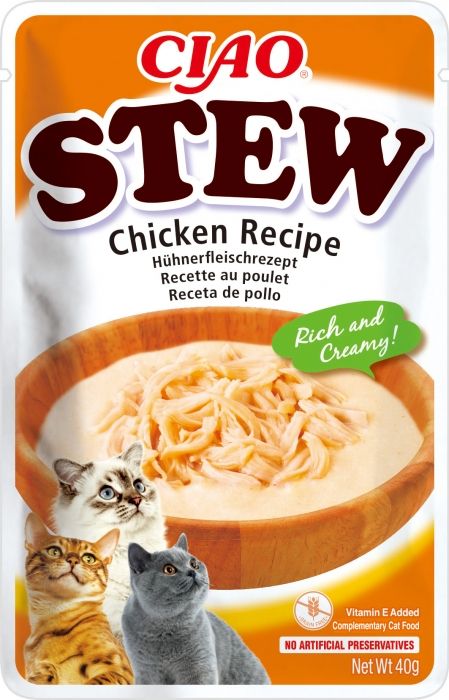 PLIC PISICA CIAO ENTREE STEW PUI CU BRANZA 40 GR