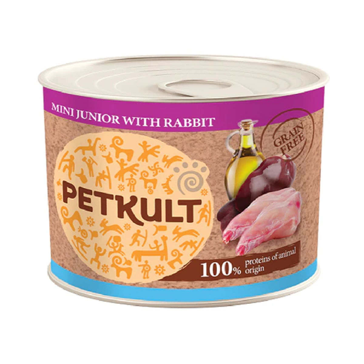 CONSERVA CAINE PETKULT MINI JUNIOR IEPURE 185G