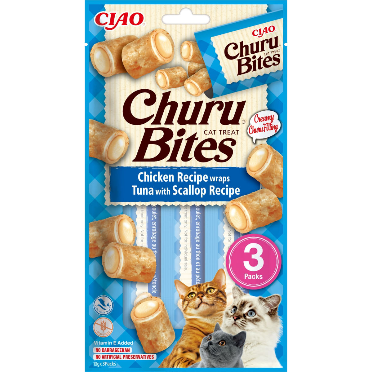 RECOMPENSA PISICA CIAO CHURU BITTES TON SI SCOICI 3X10GR