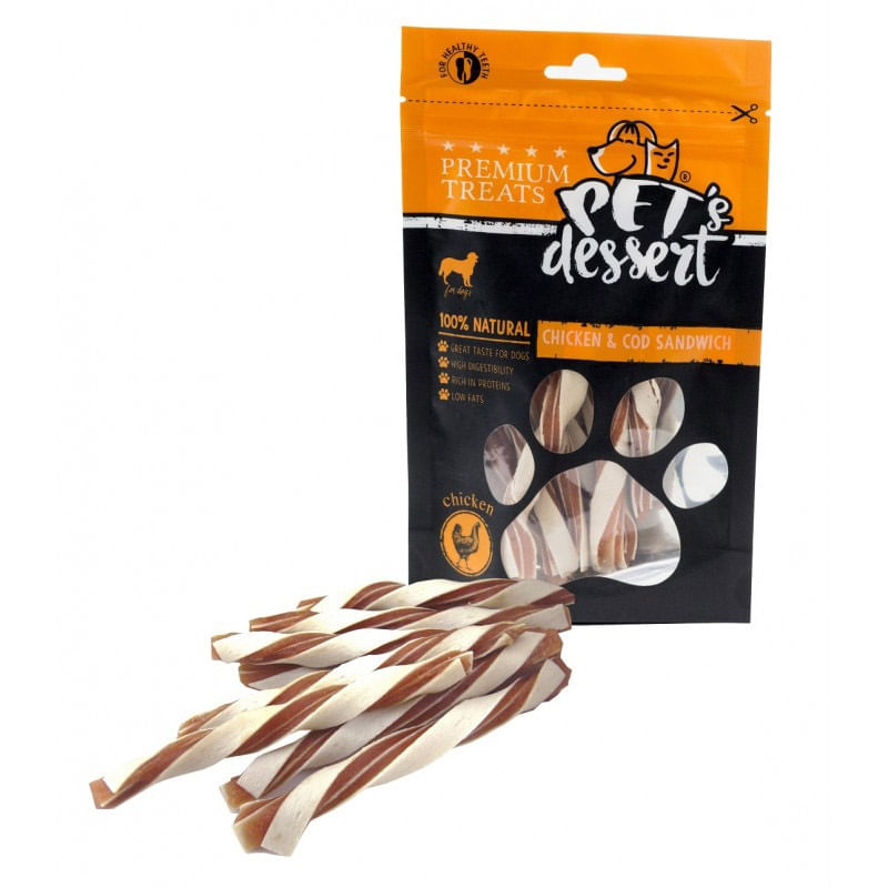 RECOMPENSA CAINE PET'S DESSERT SANDWICH PUI SI COD 80GR