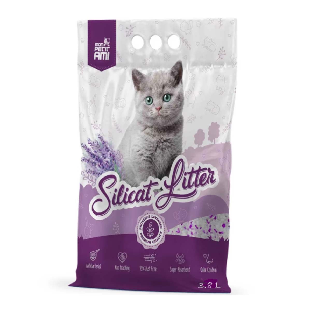 SILICAT LITTER LAVANDA MON PETIT AMI 3.8L