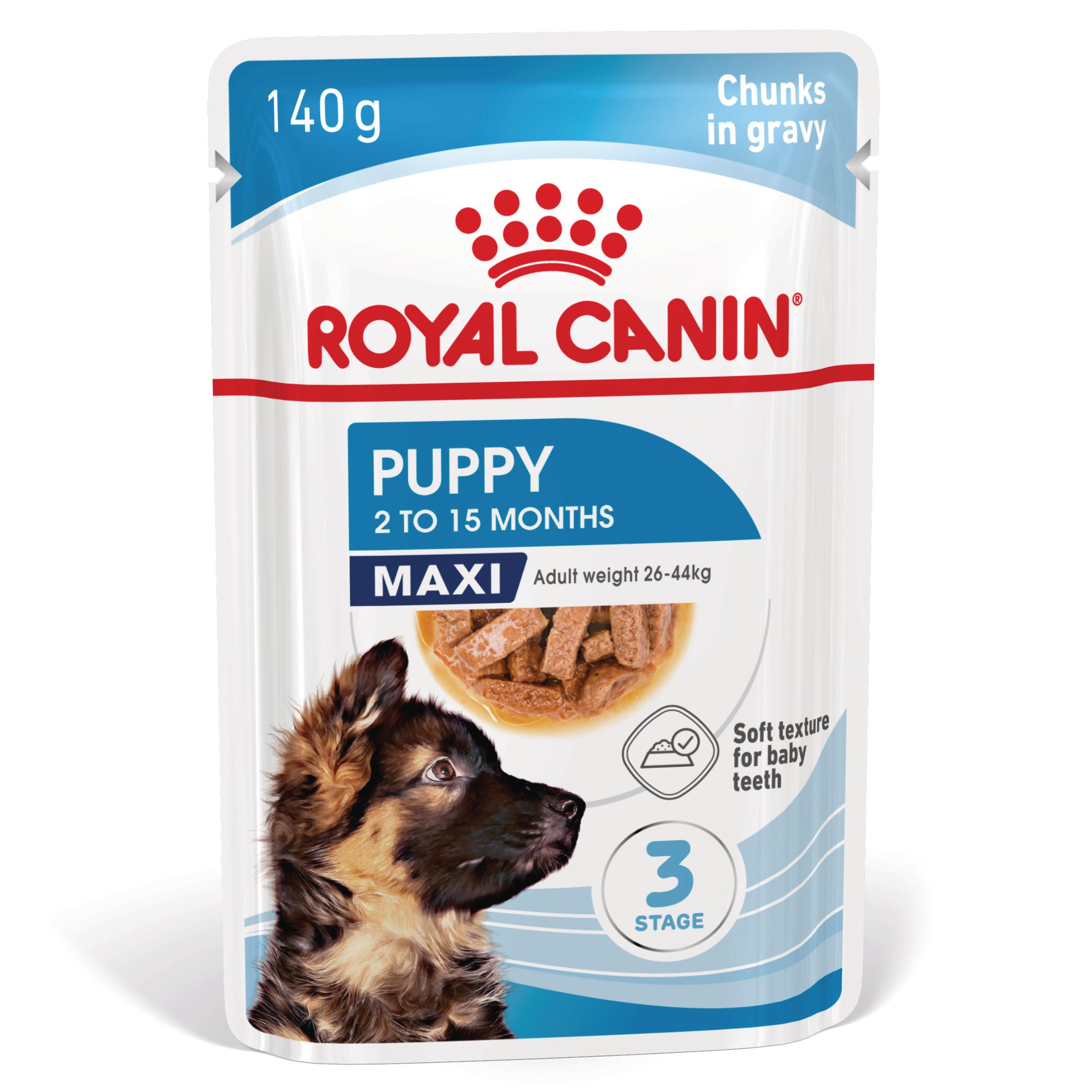 PLIC CAINE ROYAL CANIN MAXI PUPPY 2-15 LUNI 140GR