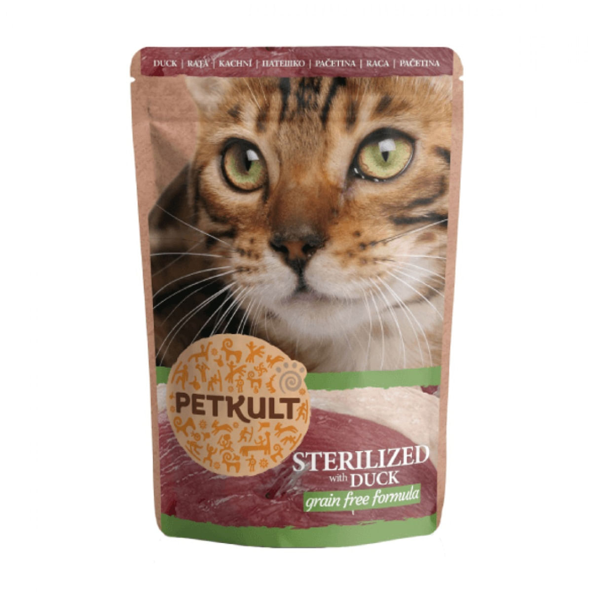 PLIC PISICA PETKULT STERILISED RATA 100GR