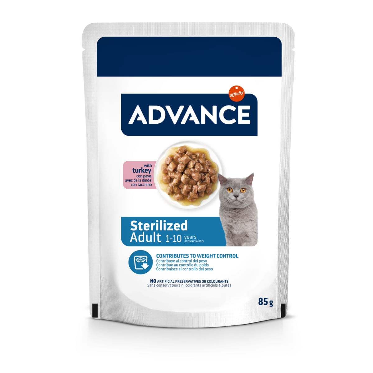 PLIC PISICA ADVANCE STERILISED ADULT CURCAN 85G