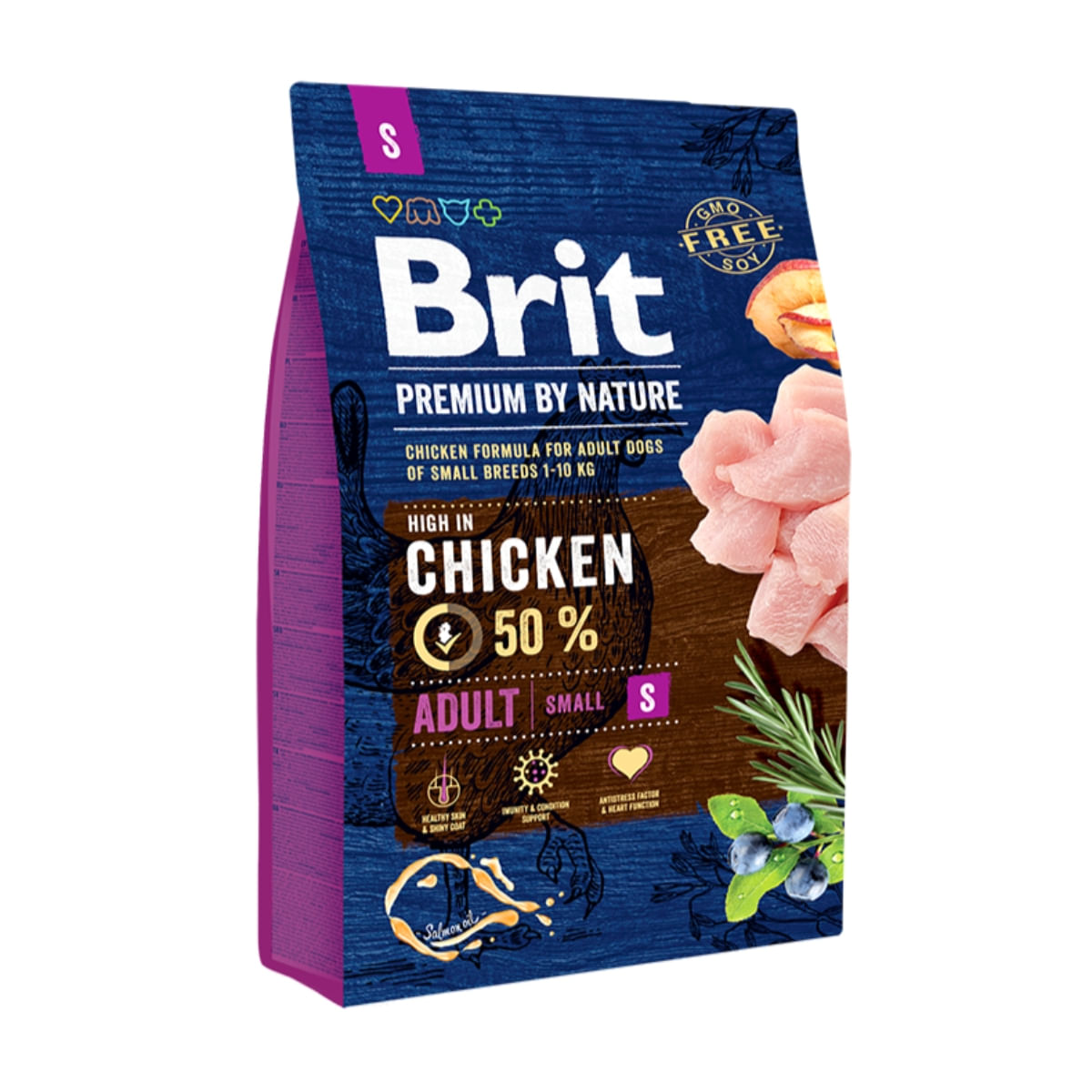 HRANA CAINE BRIT ADULT SMALL PUI 8KG