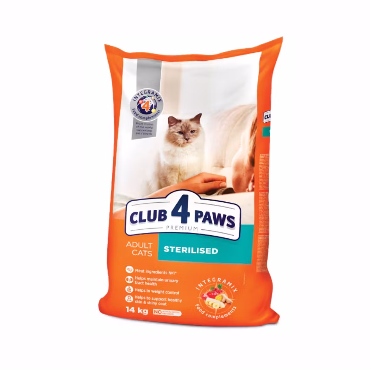 HRANA PISICA CLUB4PAWS ADULT STERILISED ADULT CURCAN 14KG