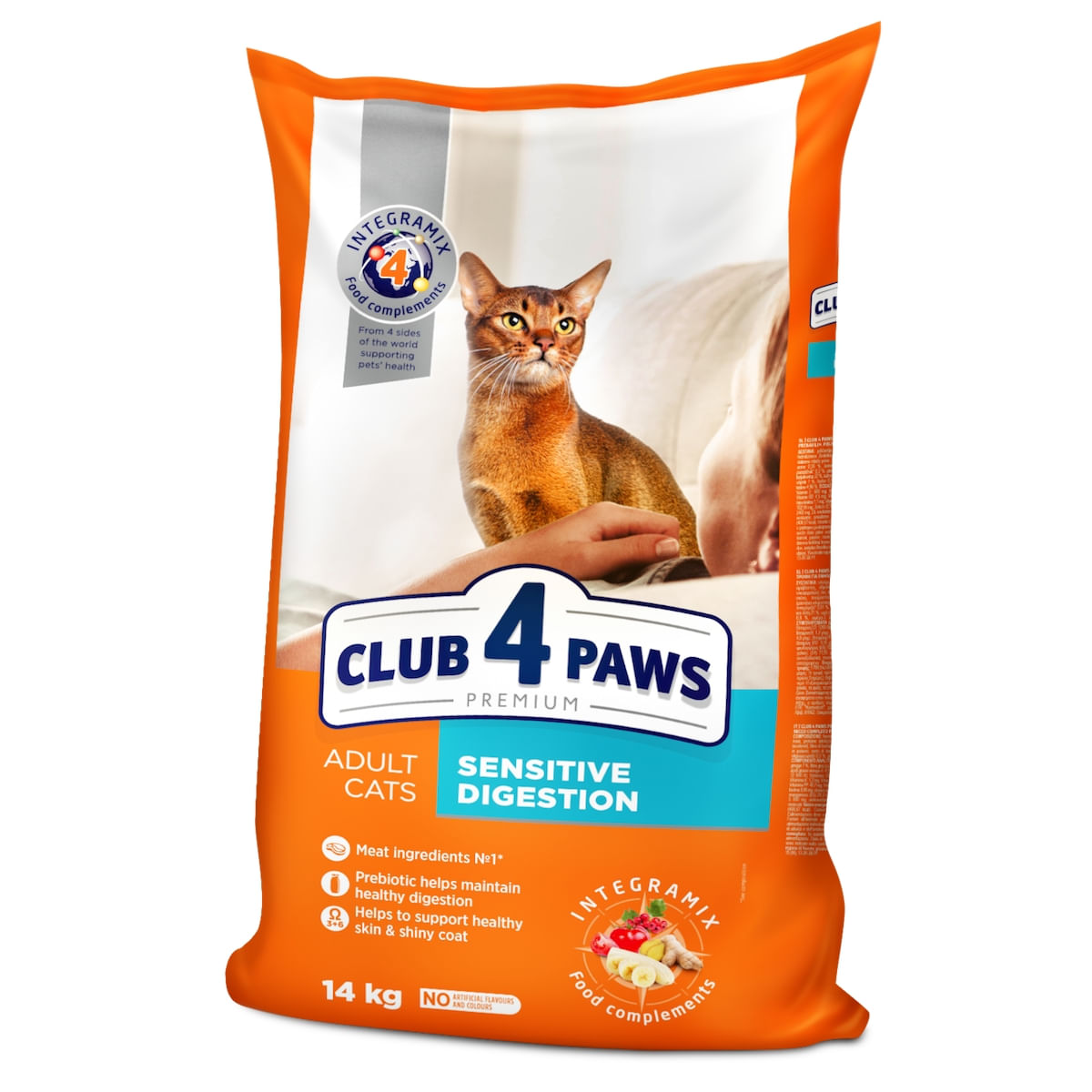 HRANA PISICA CLUB4PAWS ADULT SENSITIVE DIGESTION INTEGRAMIX 14KG