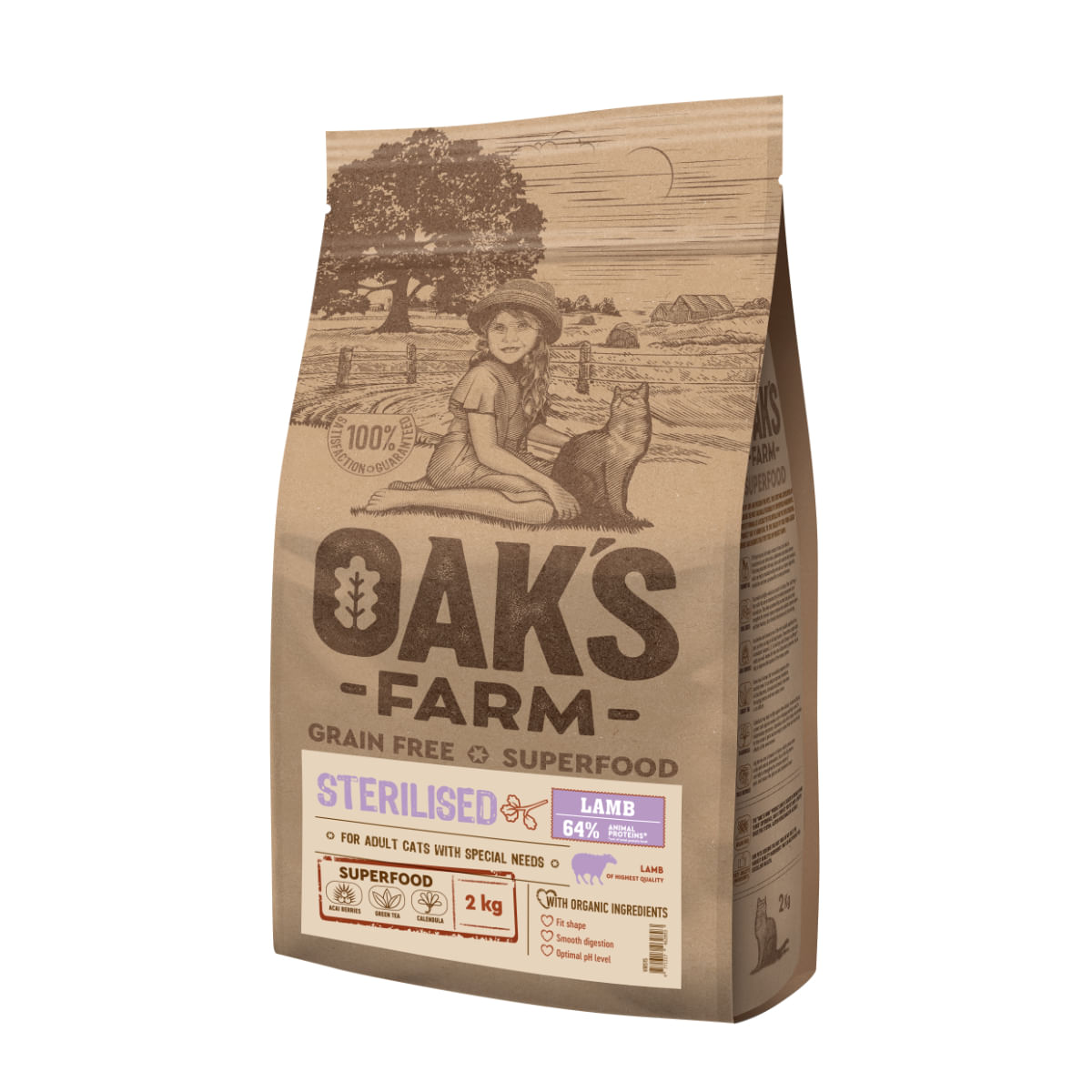 HRANA PISICA OAKS FARM STERILISED ADULT MIEL 6KG