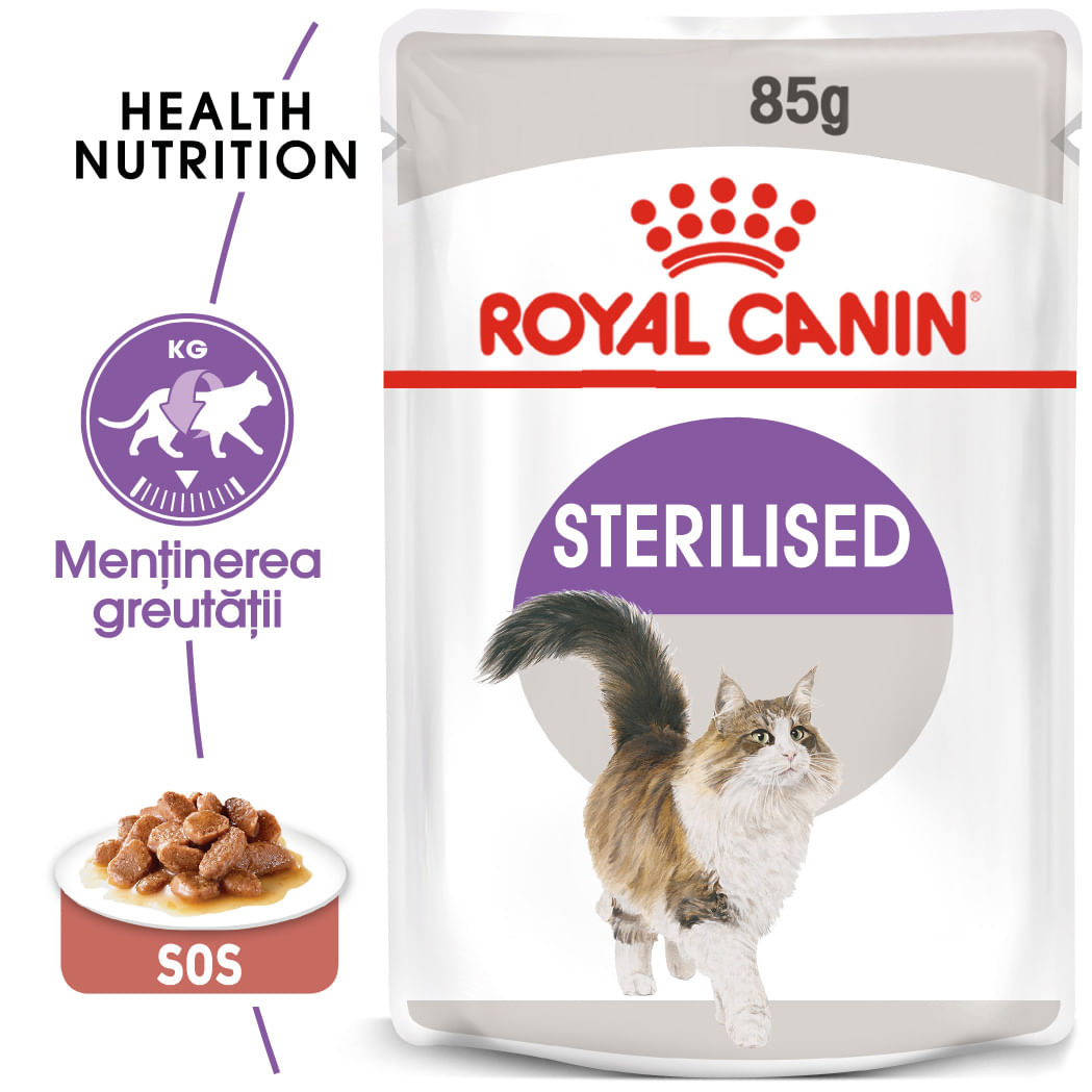 PLIC PISICA ROYAL CANIN STERILISED ADULTS IN GRAVY 85GR
