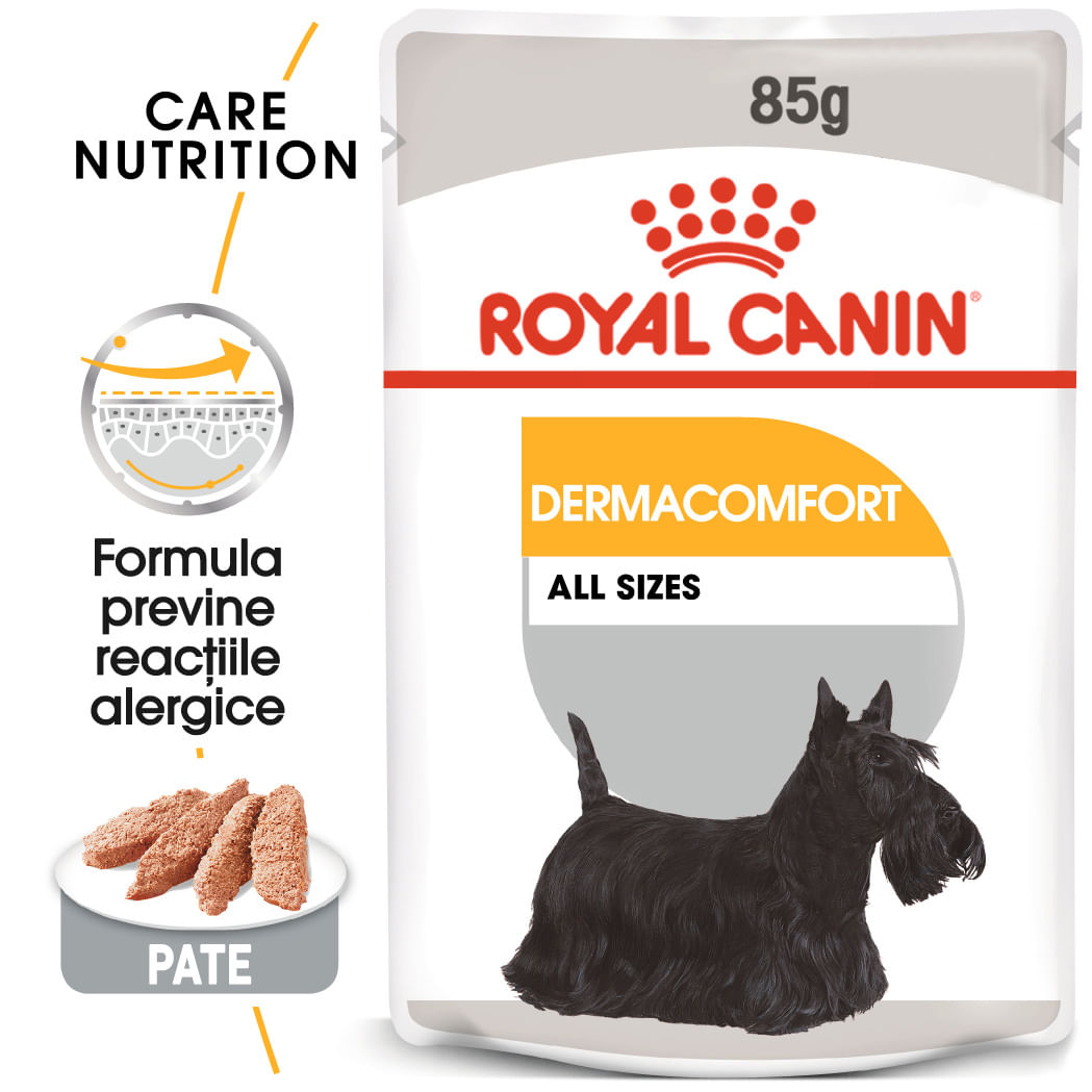 PLIC CAINE ROYAL CANIN DERMACOMFORT ALL SIZES 85GR
