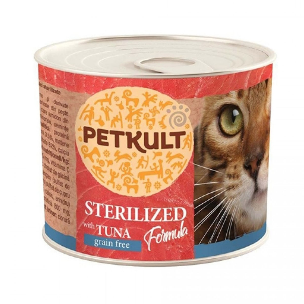 CONSERVA PISICA PETKULT STERILIZED TON 185G