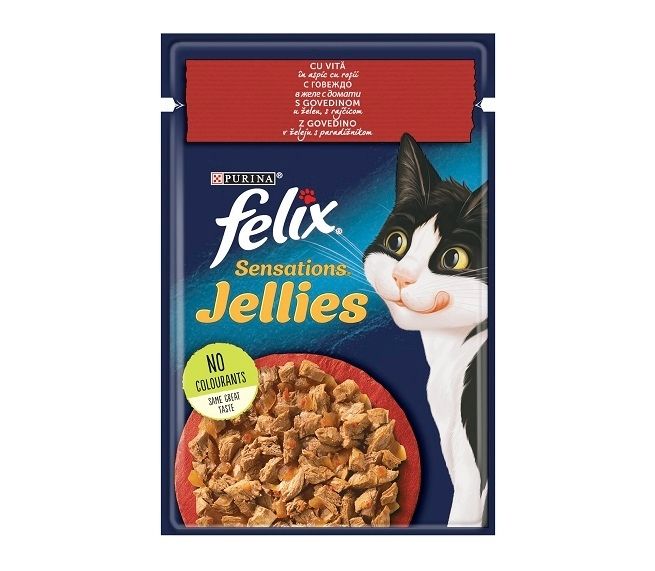 PLIC PISICA PURINA FELIX SENSATIONS JELLY CU VITA 85GR