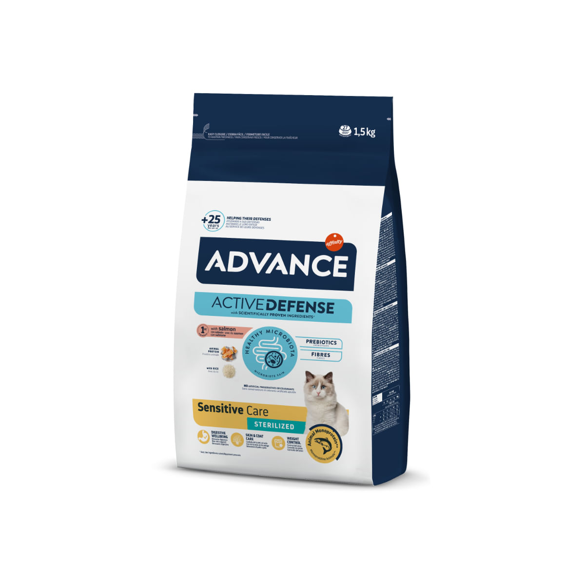 HRANA PISICA ADVANCE SENSITIVE CARE STERILISED SOMON 1.5KG