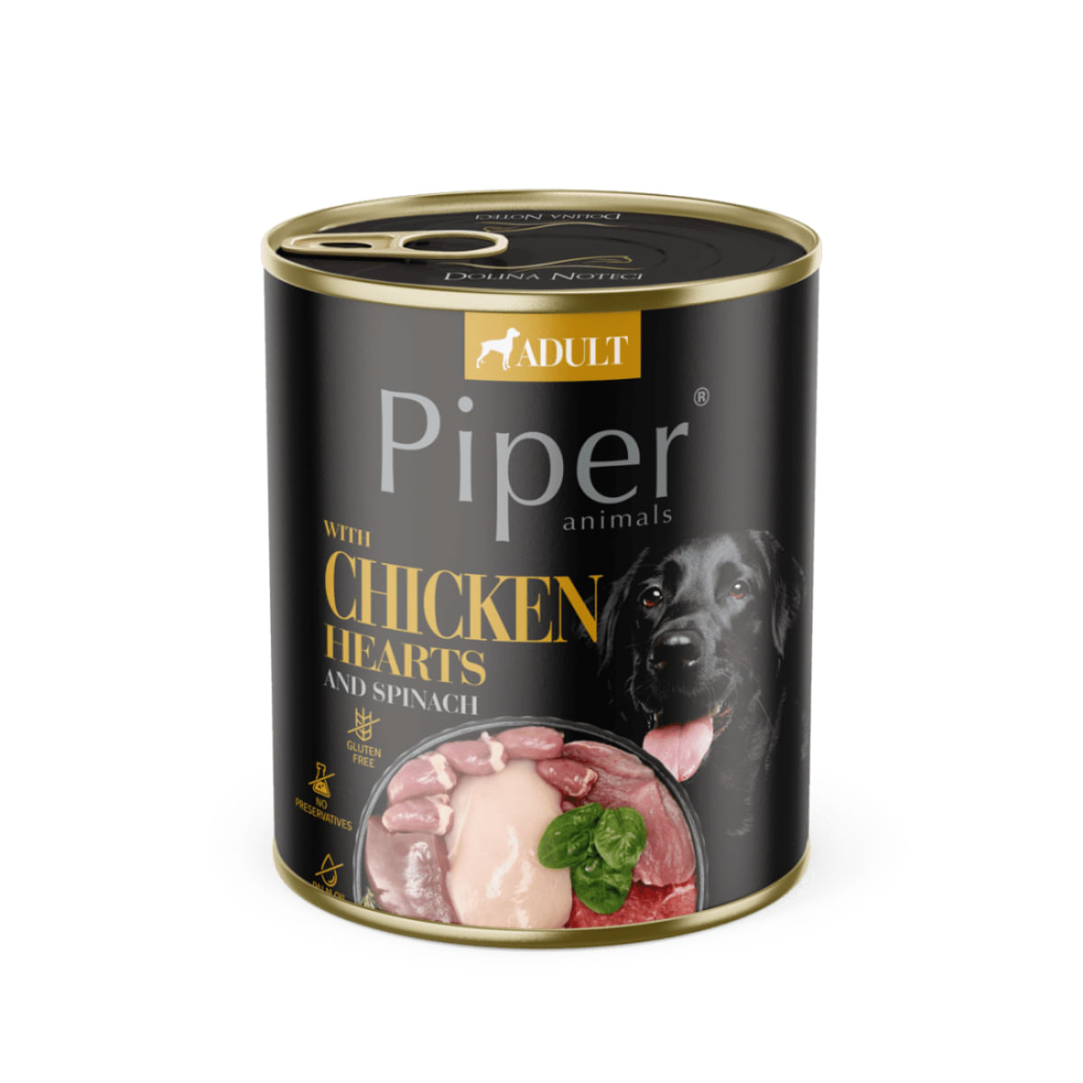 CONSERVA CAINE PIPER  INIMI DE PUI SI SPANAC 400GR